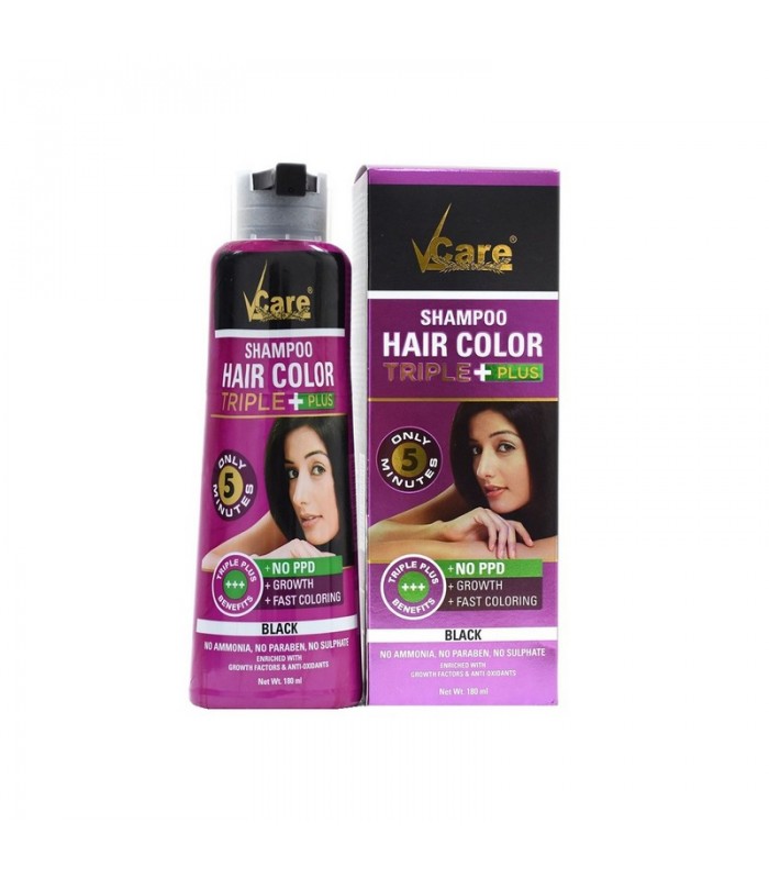 VCARE HAIR COLOR TRIBLE PLUS -BOTTLE BLACK 180ML VCARE HAIR COLOR TRIBLE PLUS -BOTTLE BLACK 180ML